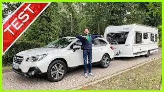 Fendt Bianco Activ 515 SD im Wohnwagen-Gespann mit Subaru Outback 2.5i - Test, Review, Fahrbericht
