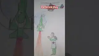 easy defence day drawing I 6 September drawing I#ytshorts #shortsfeed #reels #drawing #defenceday
