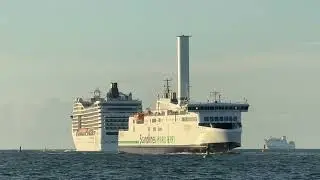 Scandlines Ferry Berlin & MSC Poesia Rostock Warnem&uuml;nde 11.8.2024