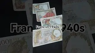Franc in 1940s #money #currency #france #fran&ccedil;ais
