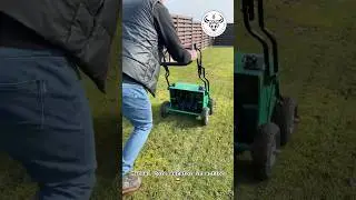 Manual Core aerator Ver.02 in action💪🌱😎 #coreaeration #aeration #lawnaeration #coreaerator #diy