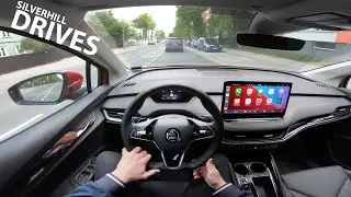 2021 SKODA ENYAQ iV 80 - morning POV drive and 0-100km/h acceleration I 4K