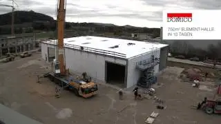Borgel Elementbau GmbH - Hallenbau mit DOMICO-System Zeitraffer Neumarkt (Pilsach) 2016
