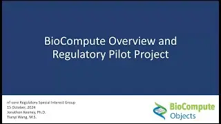 #regulatory: Jonathon Keeney - BioCompute Objects