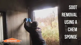 Soot Removal Using A Chem Sponge | Fire Damage Restoration