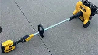 Аккумуляторная щетка-щетка DEWALT 20 В, мощная уборка газона, травы, снега и тротуаров