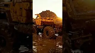 Low-Angle RC Dump Truck Mud Action | Heavy Load Challenge