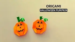Origami Halloween Pumpkin | How to make easy Halloween pumpkin with paper | Craftboat