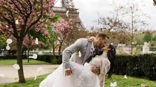 Spring Paris Elopement under the cherry blossoms - Claudelle & Peter
