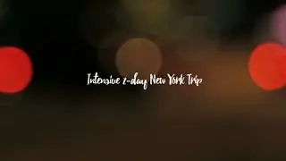 Vdiary-Intensive 2-day New York City - Ep.1