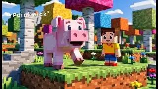 Minecraft Naughty Pig Ran from the Creeper | Fun Song for Kids | Nursery Rhymes