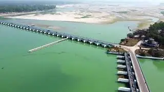 Wonderful drone view water barrage system