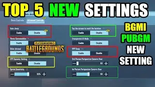 NEW UPDATE 1.8 TOP 5 BASIC SETTINGS TO BE A PRO IN BGMI/PUBGM🔥BEST TIPS AND TRICKS IN PUBG