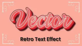 How to create retro text effect in adobe illustrator ।। AjkerDiganta IT