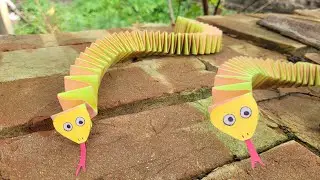 Amazing Paper Snake - Moving Paper Toy #rdpapercraft #Origami #Movingtoy