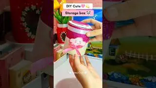 diy storage box 🎀✨️ with waste material #shorts #diy