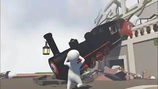 Human: Fall Flat | Gameplay Walkthrough - Train Level | Passing 100%