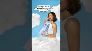 trying KHLOE KARDASHIAN&rsquo;s protein popcorn&hellip; 🍿 #shorts #khloekardashian #kardashians
