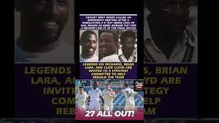West Indies Hit Rock Bottom: Legends Called Back After All-Time Test Low of 27 Runs #cricketemotions