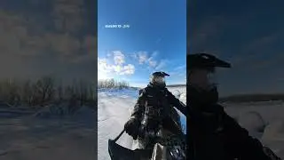 Can am outlander backcountry 6x6 in deep snow and icy roads. 
