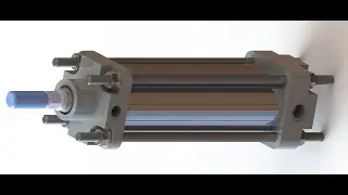 Pneumatic Cylinder | Solidworks Parts & Assembly modeling