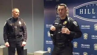 Hilliard police's Hunter Schweickart and Max
