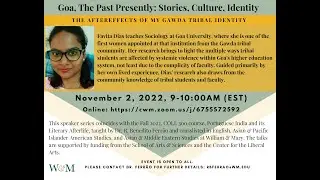 Aftereffects of my Gawda Tribal Identity, Favita Dias (W&M Goa, the Past Presently, 2022)