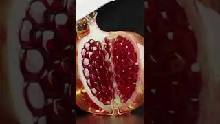 ASMR Glass Fruit Cutting | Pomegranate Slicing & Prism Sounds