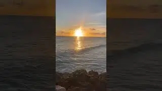 #chilling on the lovely beach of Barbados this place is so peaceful #sunset #waves #beautiful