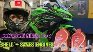 Kawasaki Ninja 300 ❣️ |  shell oil Change 🔥| worth to ride - Shell Petrol ⛽️ 