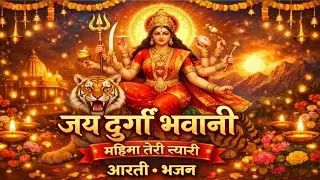 जय दुर्गा भवानी आरती भजन | Maa Durga Aarti Bhajan | Female Voice | Navratri Special | Live