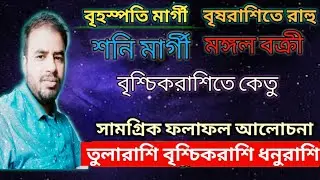 Rahu Rashi Parivartan | Guru and Shani Margi | তুলা বৃশ্চিক ও ধনুরাশির ফল আলোচনা || Astro Pronay ||
