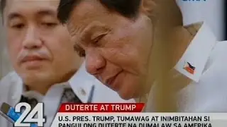 24 Oras: U.S. Pres. Trump, tumawag at inimbitahan si Pangulong Duterte na dumalaw sa Amerika
