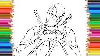 How to color a DEADPOOL correctly - Coloring a deadpool | coloring page