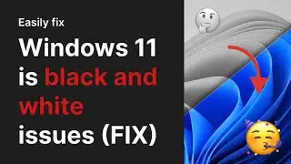 How to Change Screen Colour From Black and White Windows 11 (Fix)
