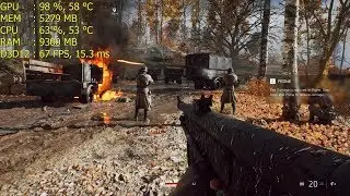 Battlefield V  - RTX 2060 - i5  8600k (DXR ON)