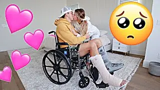 Taking Care Of My Fiance For 24 Hours.. *2 Broken Ankles*