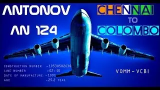 Antonov124 Heavy cargo flight from Chennai to Colombo.Real ATC sounds**fsx**