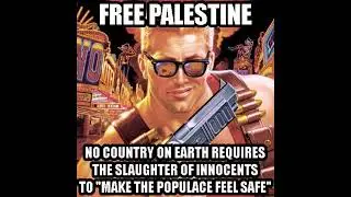 Duke Nukem says Free Palestine (or something along those lines) (but now it's a youtube short)