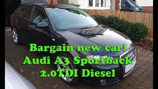 Audi A3 2.0 TDI Diesel Sportback New Bargain Car Purchase 700 mile range 60MPG
