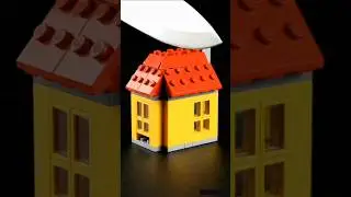Cutting a Fully Built LEGO House 😳🔪 | Realistic ASMR #shorts