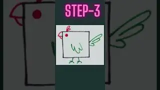 How to draw a Bird from Square (Square Bird Drawing Tutorial: Unleash Your Creativity! 🐦✏️)