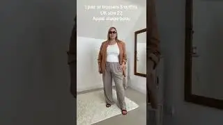 1 pair of trousers 5 outfits for plus size apple shapes #imjustmemarleen #plusfashion