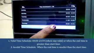 Time Zones option in UFace602 device