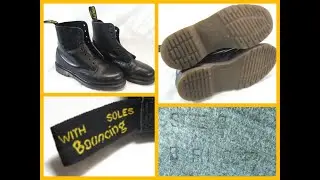 Dr Martens Air Wair Black Leather 7 Hole Original Smooth Boots 8243 England UK8
