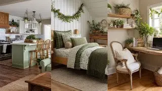 Farmhouse Seasonal Home Tour | Beautiful Green Cottage Makeover with Rustic Romance Charm