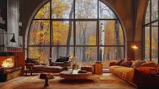 Rainy Morning Ambience  Rain sounds help study,work and sleep 🌧️🍂☕🕯️