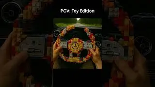 Mercedes LEGO Toy Steering Wheel &mdash; Hyper-Real Brick CRUMBLE in Hands (POV ASMR)