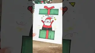 Christmas Card Idea 🎁🎅❄️| Art for Kids #shorts #artforkids #christmascraft