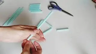 DIY Geometric Himmeli Wall Decor with straws